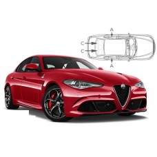 Sonnenschutz Blenden für Alfa Romeo Giulia 4 Türen 2015-