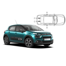 Sonnenschutz Blenden für Citroen C3 5 Türen 2016-