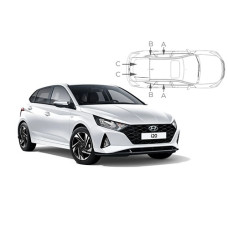 Sonnenschutz Blenden für Hyundai i20 (Typ BC3) 5 Türen 2020-