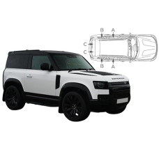 Sonnenschutz Blenden für Land Rover Defender 90 3 Türen 2020-
