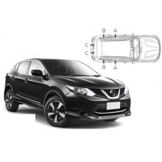 Sonnenschutz Blenden für Nissan Qashqai 5 Türen 2013-2018 (vor Facelift)