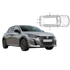 Sonnenschutz Blenden für Peugeot 208 5 Türen 2019-