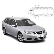 Sonnenschutz Blenden für Saab 9-3 Kombi 2005-2011 Sonnenschutz Blenden für Saab 9-3 Kombi 2005-2011