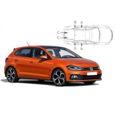 Sonnenschutz Blenden für Volkswagen Polo 6 (Typ AW) - 5 Türen 2017-