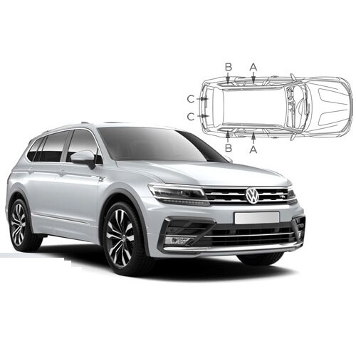 Auto Sonnenschutz Scheiben Tönung für VW Tiguan I (2007-2016)